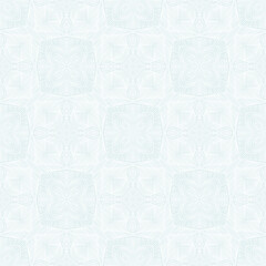 Pale blue pattern perched on a white background. Seamless texture.