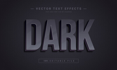 3D dark text effect - 100% editable eps file	