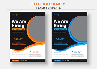Job Vacancy Flyer Template, We are Hiring job Flyer Template