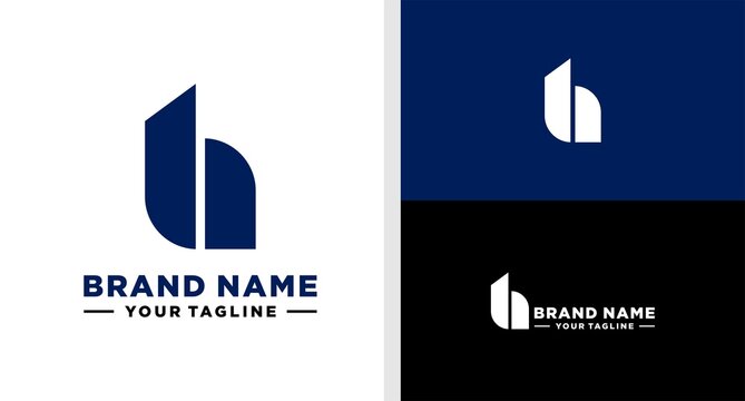 LETTER H LOGO BUILDING MONOGRAM EDITABLE