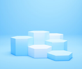 Obraz premium Hexagon stages for product display