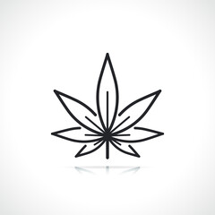 cannabis or marijuana leaf icon