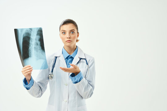 female doctor hospital x-ray health examination