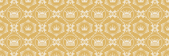royal seamless pattern with crowns