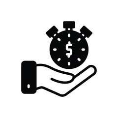 Black solid icon for valuable