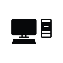 Black solid icon for desktop