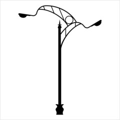 Street Light Icon Design, Silhouette