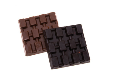 chocolate with nuts isolated