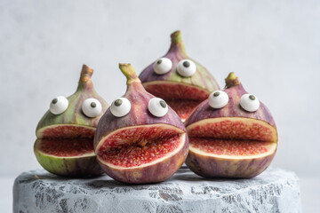 Spooky figs monsters for Halloween party