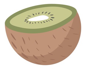 Kiwi slice, tropical and exotic fruits and berries