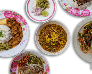 Thai Chinese Mixed Noodle Soups and Rice Dishes 