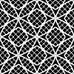 Flower geometric pattern. Seamless vector background. White and black ornament. Ornament for fabric, wallpaper, packaging. 

Decorative print.
