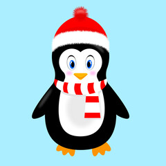Penguin in the red hat
