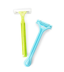 Razors for hair removal isolated on white background