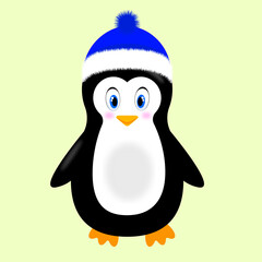 Penguin in the blue hat