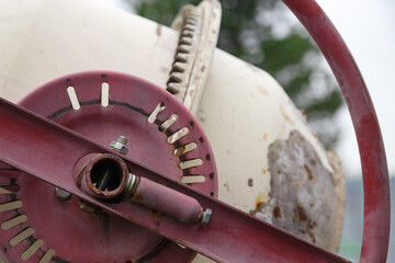 Photo of dirt old manual concrete mixer