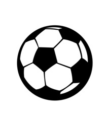 Fototapeta premium Soccer ball. Football. Sports equipment for athletes. Isolated on white background. Symbol, icon. Monochrome Stencil Illustration Vector