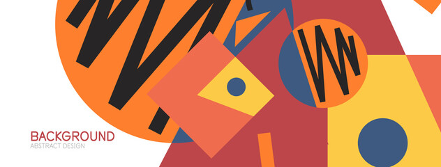 Abstract background with blocks, lines, geometric shapes. Techno or business concept for wallpaper, banner, background, landing page