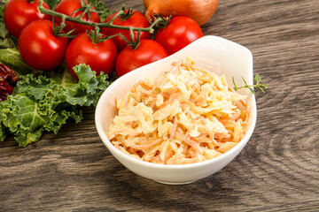 Vegetarian Cole slaw salad with cabbage