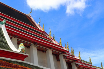 Grand palace in Bangkok closed during corona pandemic. Travelling in summer