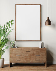 Mockup frame in the modern interior