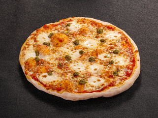 Italian Pizza with mozzarella and pesto