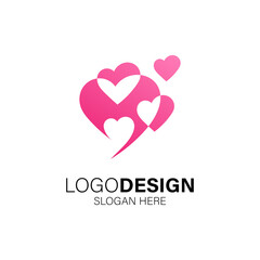 love for wedding and application logo design