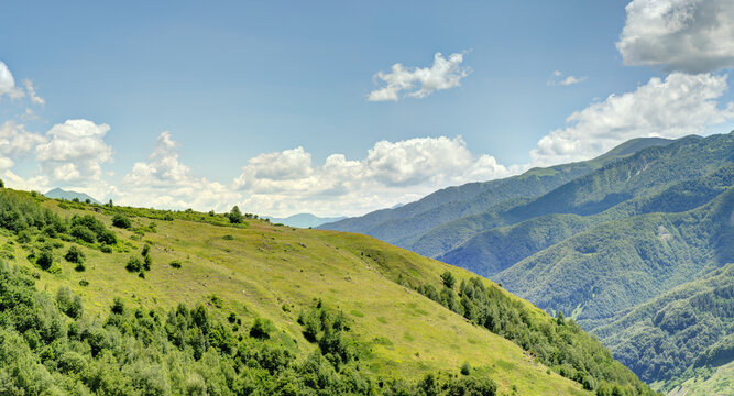 Caucasus mountain near the Georgian Military Highway, HDR Image