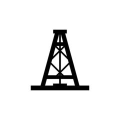 Oil rig icon isolated on white background