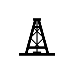 Oil rig icon isolated on white background