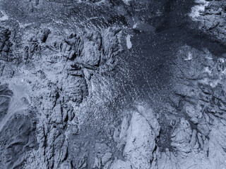 Aerial view of tuscany coast and sea