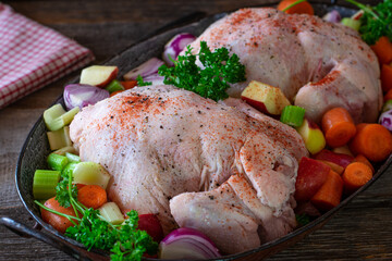 Chicken with root vegetable