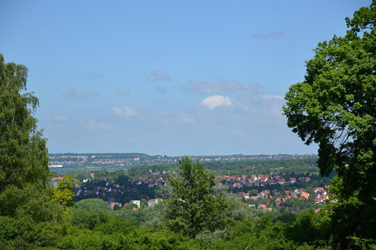 Panorama  von Weimar im Ilm Tal, Th&uuml;ringen