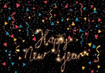 Decoration event with coloured lights, celebration concept.
