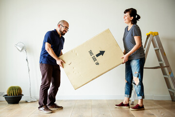 Couple moving into new house