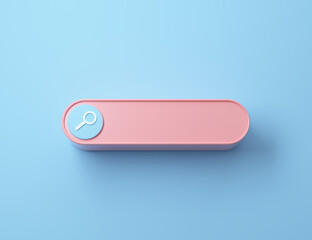 Search bar empty template. 3d rendering.