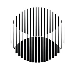 Abstract Hipster Lines Background with geometric circles . Vector Line Design . Poster template . Minimal art .