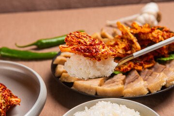 신선한 재료로 만들어 밥과 먹어도 맛있고 고기와 함께 먹어도 맛있는 한국 겉절이 김치