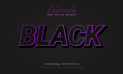 Fototapeta premium Editable 3d text effect styles mockup concept - Dark blue words with Gradient Black color