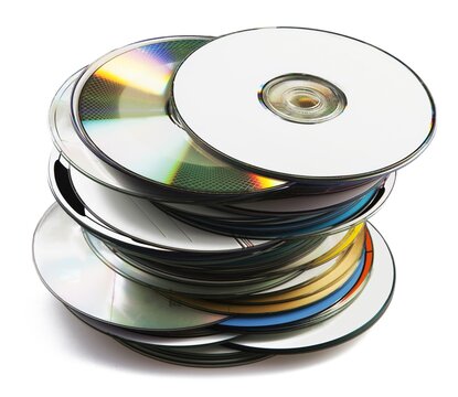 Stack of CDs and,or DVDs