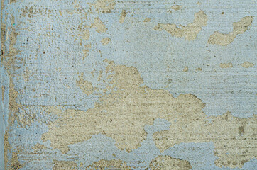 Blue peeling paint wall texture with worn