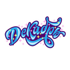 December. Name of the month. Handwritten lettering in russian language. Vector.