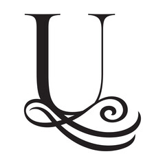 U, Capital letters in the style of Arabic script. Templates for creating logos, monograms, emblems. To decorate text in the old style.