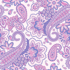 Paisley vector pattern. seamless vintage floral background