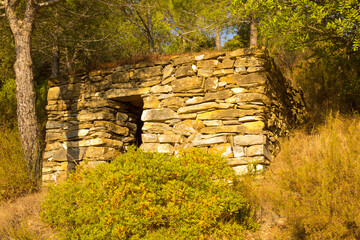 rustic stone shepherd's house