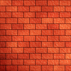 Brown and orange brick texture watercolor background. Gradient brown and orange brick wall texture background.