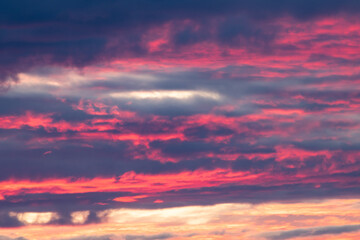 colorful sky at sunset as background