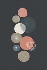 Round patterned wall art illustration