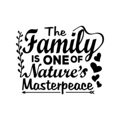 Obraz premium Family quotes svg design lettering vector