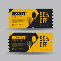food or restaurant discount voucher template